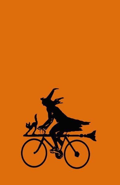 Witch riding a bike infographics